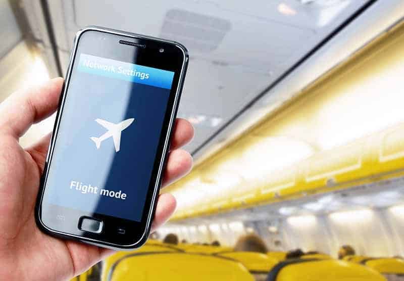 smartphones airplane mode emit radiation
