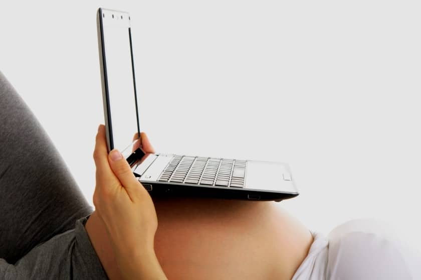 pregnant laptop radiation